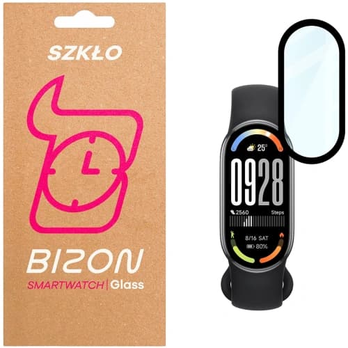 Bizon Glass Watch Edge Hybrid Xiaomi Smart Band 10 black