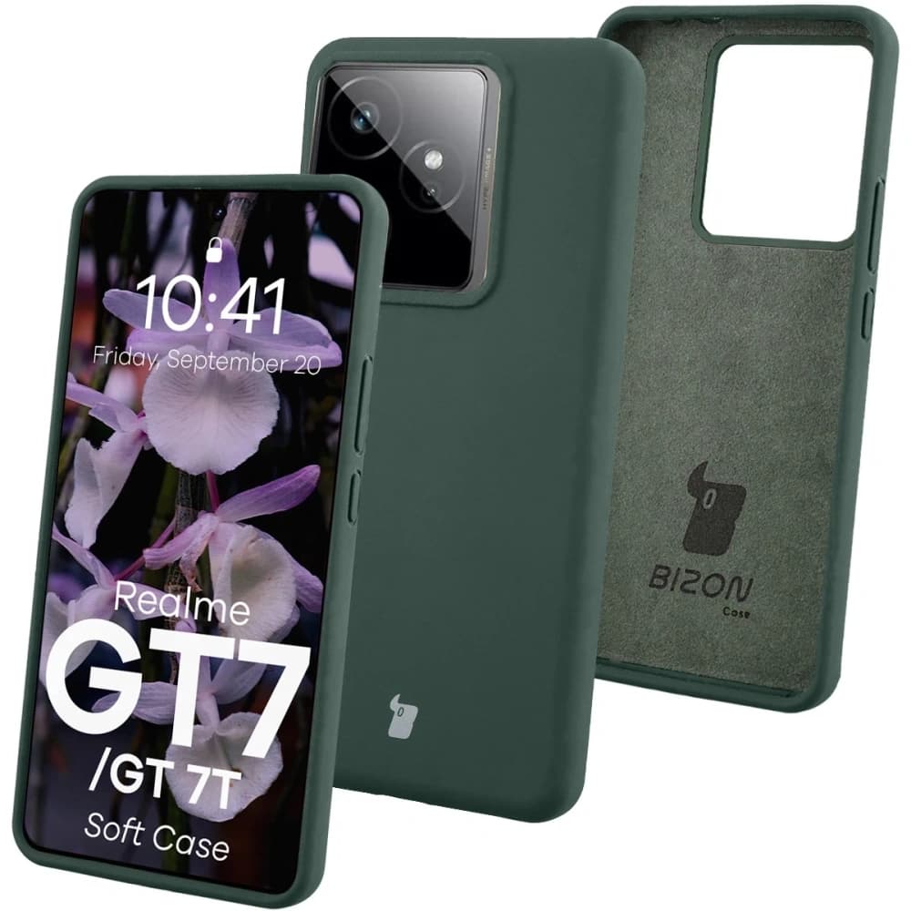 Bizon Soft Case Realme GT 7 / 7T dunkelgrün - 1