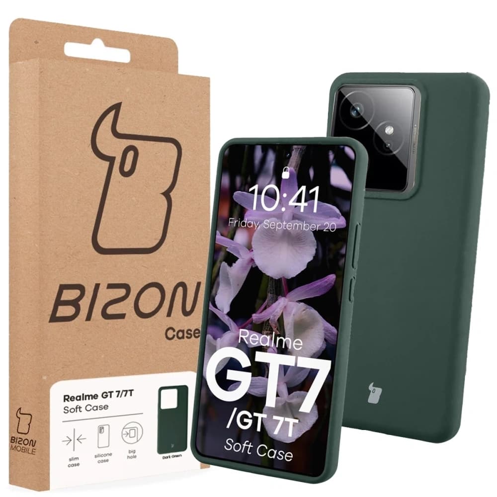Bizon Soft Case Realme GT 7 / 7T dunkelgrün - 7