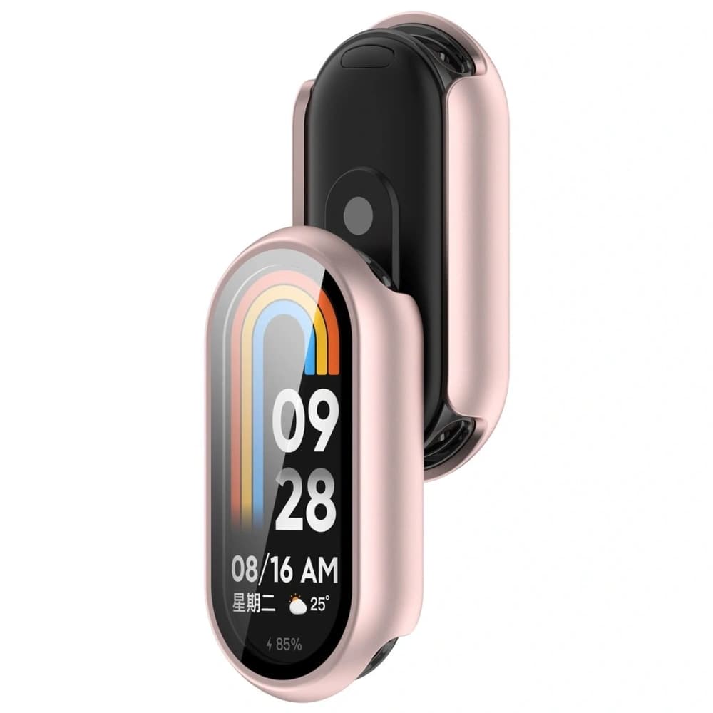 Bizon Case+Glass Watch Xiaomi Smart Band 10 light pink - 1