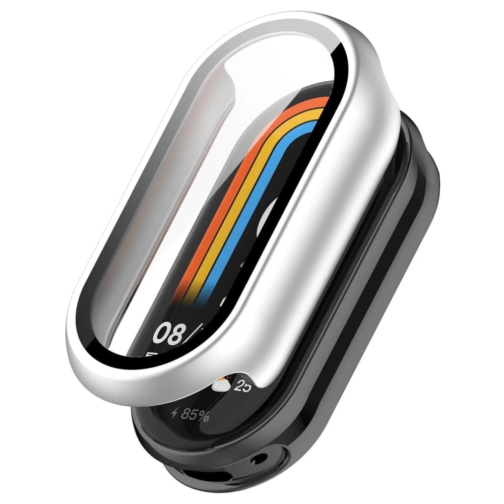 Bizon Case+Glass Watch Xiaomi Smart Band 10 silver - 4