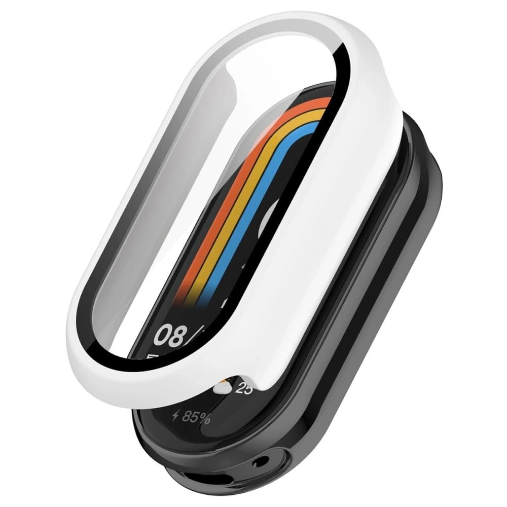 Bizon Case+Glass Watch Xiaomi Smart Band 10 white - 4