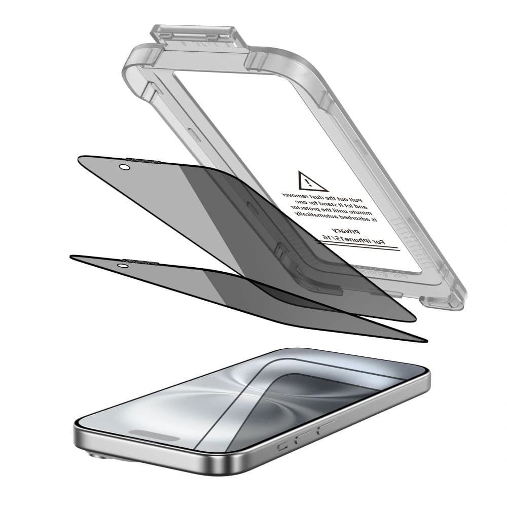 Tech-Protect Quick Set Spy+ Apple iPhone 15 / 16 Datenschutz [2 PACK] - 2