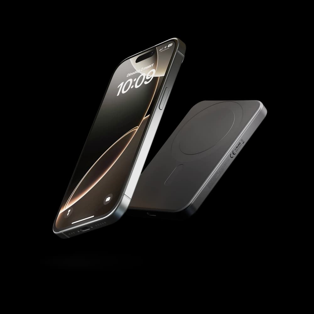 ZENS Slim Qi2 Aluminium Powerbank 5000 mAh MagSafe / Qi2 (schwarz) - 2