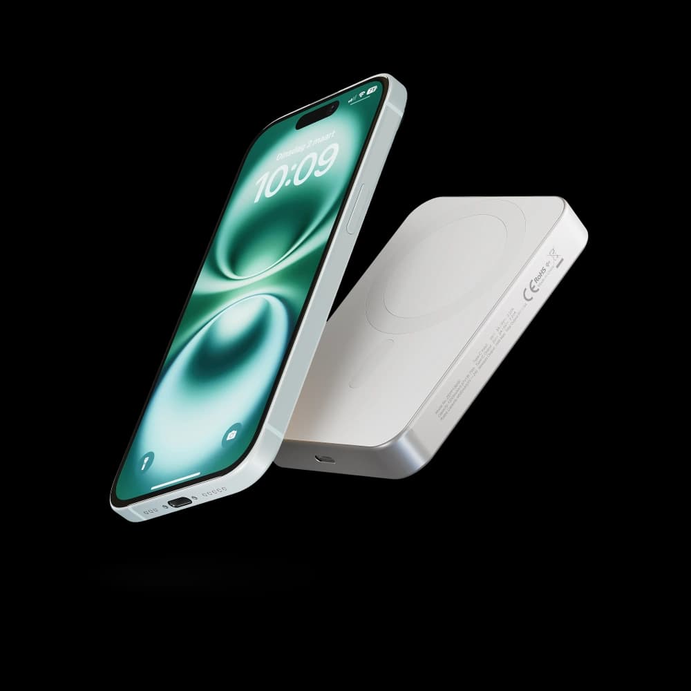 ZENS Slim Qi2 Aluminium Powerbank 10000 mAh MagSafe / Qi2 (weiß) - 2