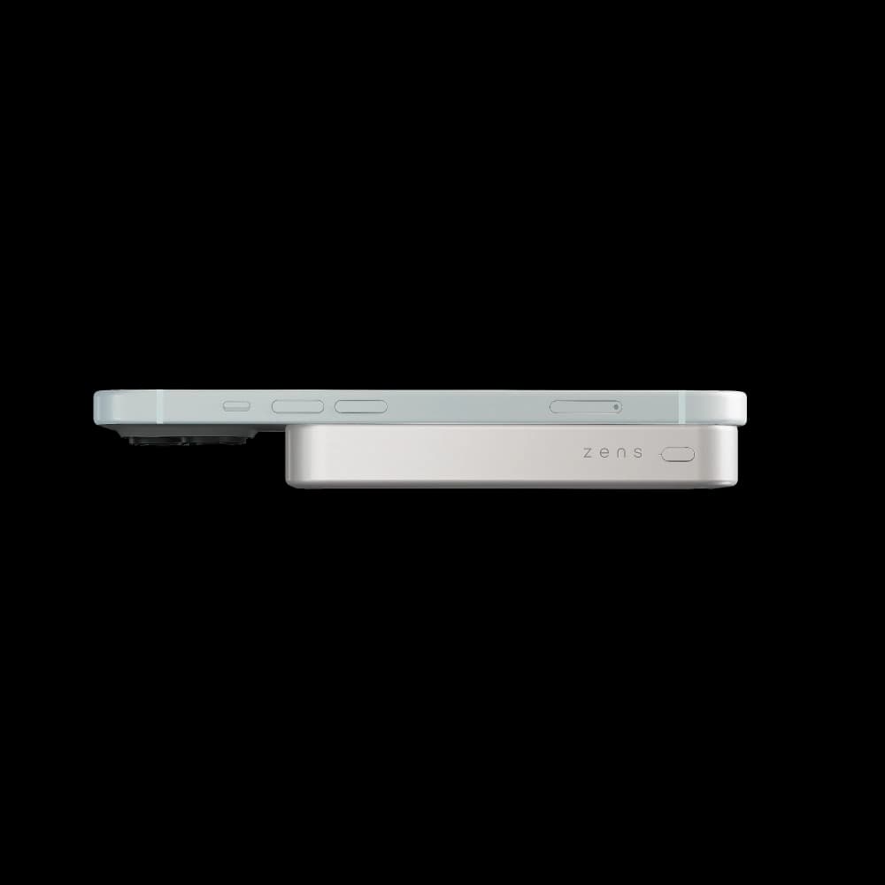 ZENS Slim Qi2 Aluminium Powerbank 10000 mAh MagSafe / Qi2 (weiß) - 3