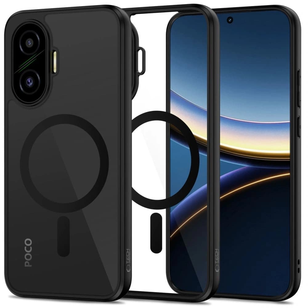 Tech-Protect Magmat MagSafe Xiaomi Poco F7 5G Schwarz/Klar - 1