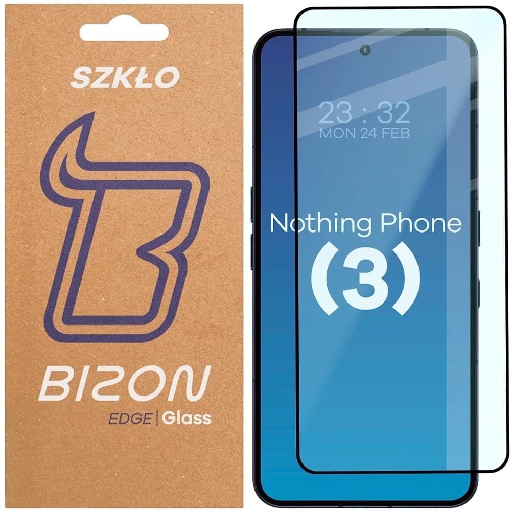 Bizon Glass Edge 2 Nothing Phone (3) black frame - 1