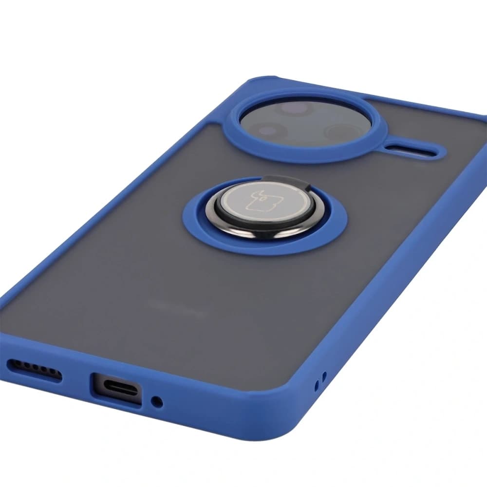 Bizon Case Hybrid Ring Xiaomi POCO F7 Pro rauchig mit marineblau - 5
