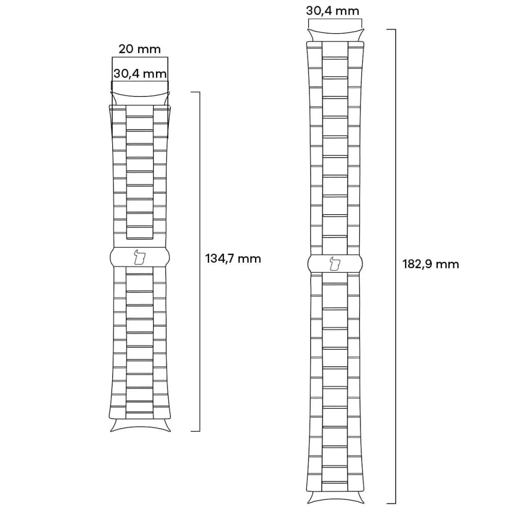 Bizon Armband Uhr Aura Samsung Galaxy Watch 8 40mm / 44mm / 8 Classic 46mm gold - 2
