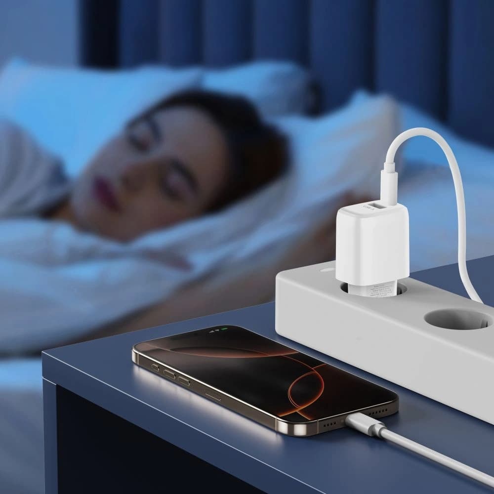 Tech-Protect NCA30 USB-A, USB-C Network Charger PD 30W / QC3.0 + USB-C Cable White - 11