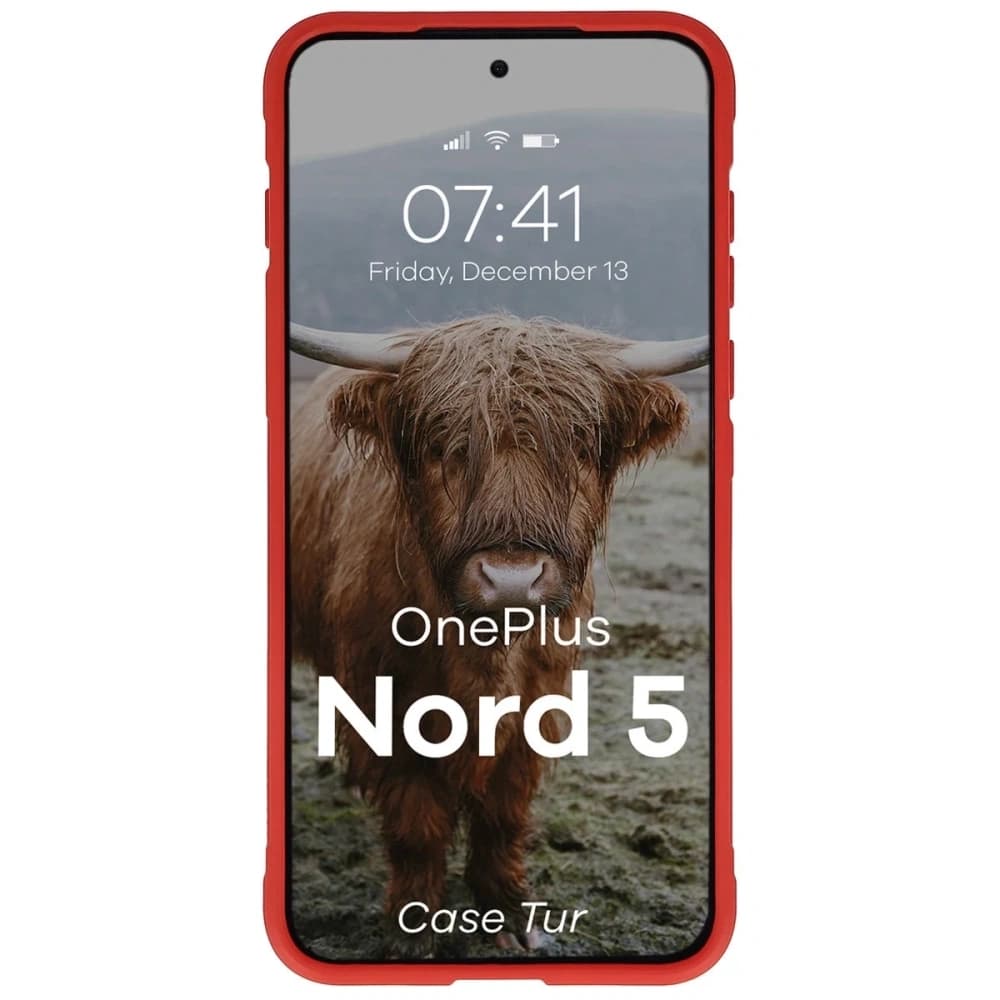 Bizon Case Tur OnePlus Nord 5 rot - 5