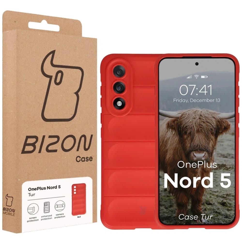 Bizon Case Tur OnePlus Nord 5 rot - 8