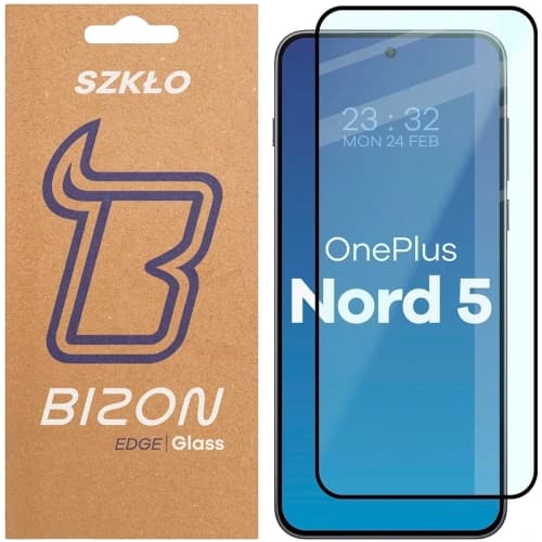 Bizon Glass Edge 2 OnePlus Nord 5 black frame