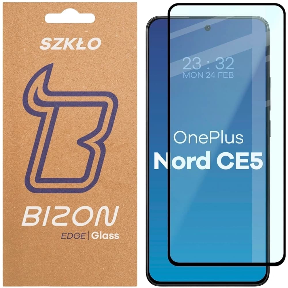 Bizon Glass Edge 2 OnePlus Nord CE5 5G schwarzer Rahmen - 1