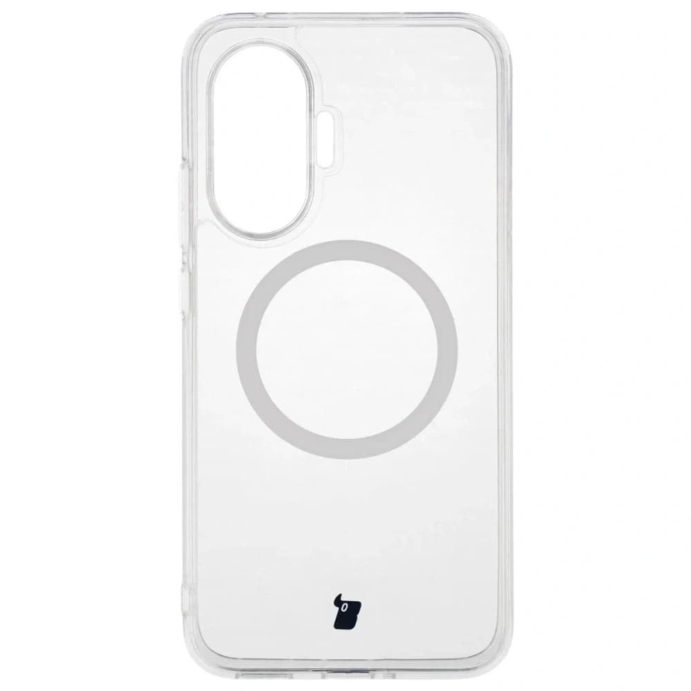 Etui z pierścieniem magnetycznym Bizon Case CrystalO do Xiaomi POCO F7 przezroczyste - 2