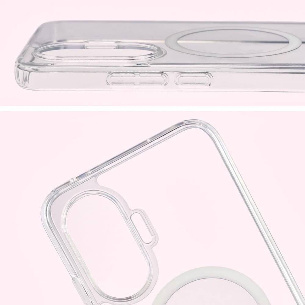 Etui z pierścieniem magnetycznym Bizon Case CrystalO do Xiaomi POCO F7 przezroczyste - 4