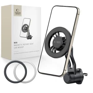 Uchwyt samochodowy do kratki Tech-Protect N56 Magnetic MagSafe Rotable Vent Car Mount Black