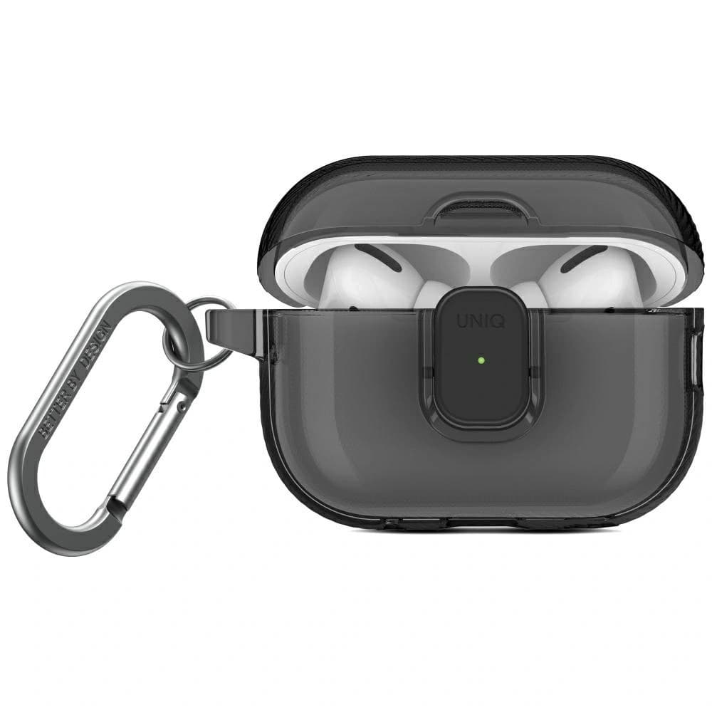Etui UNIQ Glase Pro do Apple AirPods Pro 2 Lock Case dymny - 1