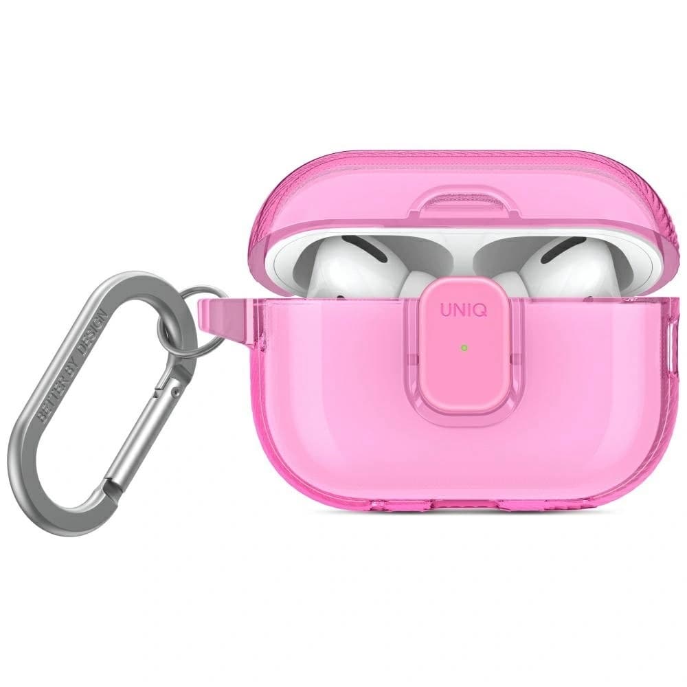 Etui UNIQ Glase Pro do Apple AirPods Pro 2 Lock Case różowy - 1