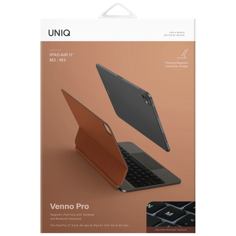 UNIQ Venno Pro Magnetic Smart mit Tastatur Apple iPad Air 11" 2024/2025 / iPad Air 10.9" 2022/2020 / iPad Pro 11" 2022/2021 Karamell - 7