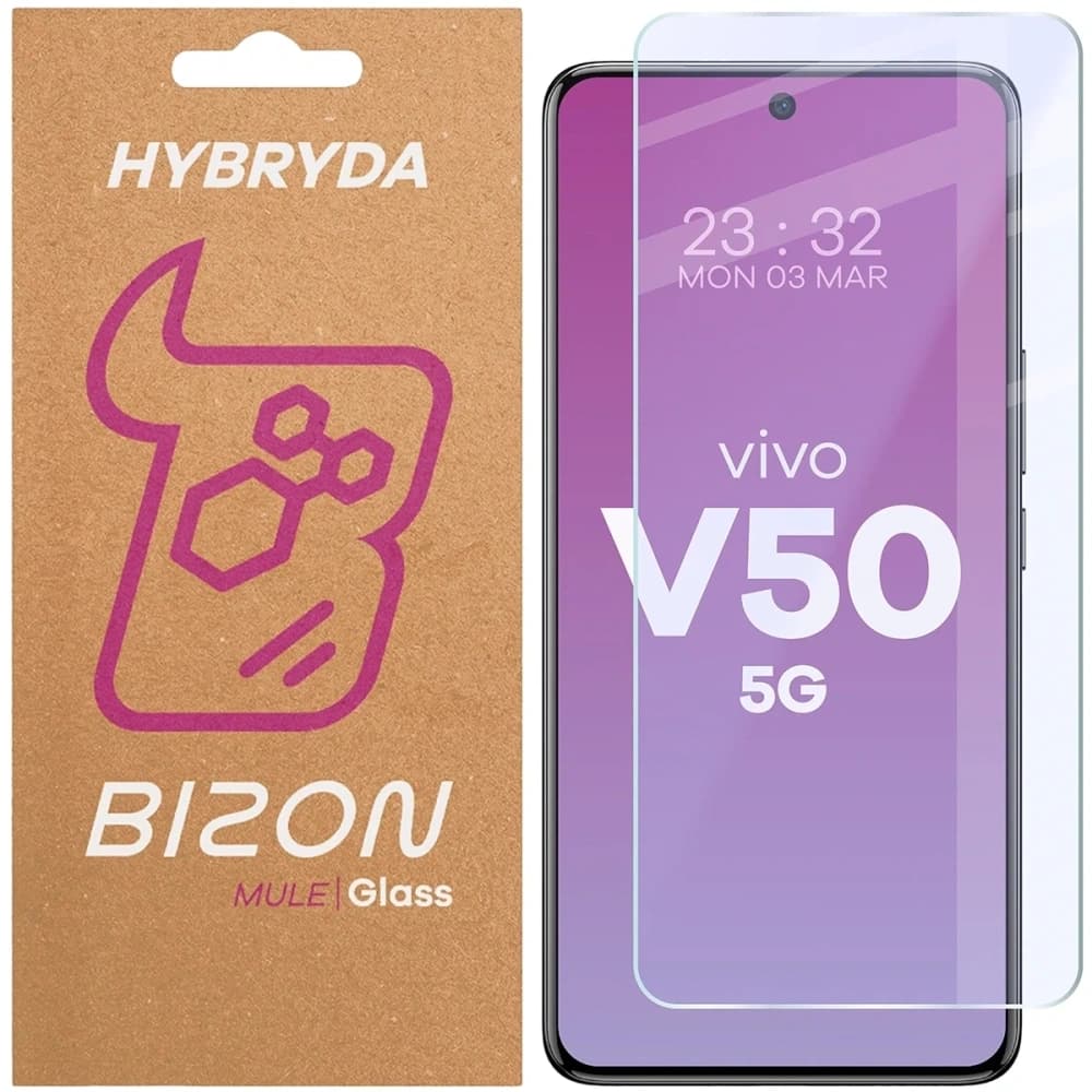 Elastyczne szkło hybrydowe Bizon Glass Mule do Vivo V50 5G - 1