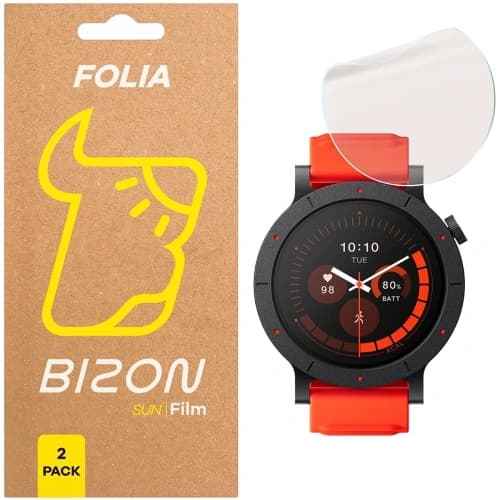 Bizon Glass Watch Film Sun Duo Nothing CMF Watch 3 Pro [2 PACK]