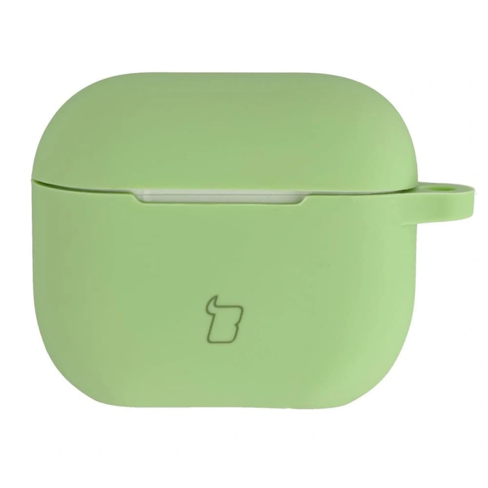 Silikonowe etui z karabińczykiem Bizon Case Headphone Silicone do Apple AirPods 3 jasnozielone - 2