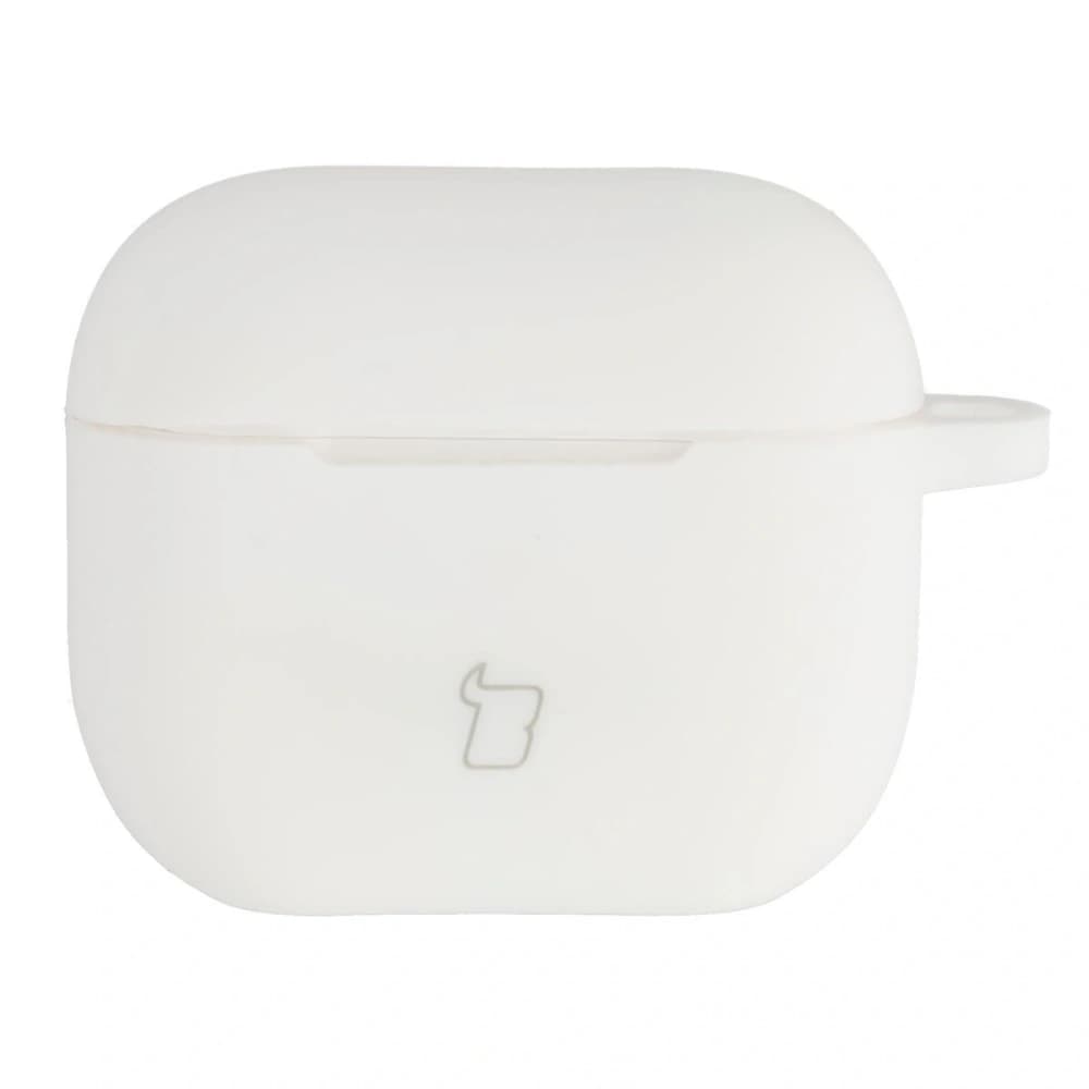 Silikonowe etui z karabińczykiem Bizon Case Headphone Silicone do Apple AirPods 3 białe - 2