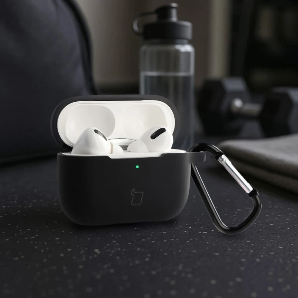 Silikonowe etui z karabińczykiem Bizon Case Headphone Silicone do Apple AirPods Pro 2 czarne - 4