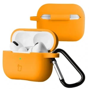 Silikonowe etui z karabińczykiem Bizon Case Headphone Silicone do Apple AirPods Pro 2 marchewkowe