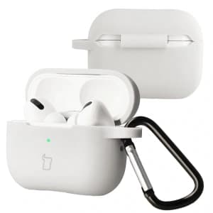 Silikonowe etui z karabińczykiem Bizon Case Headphone Silicone do Apple AirPods Pro 2 białe
