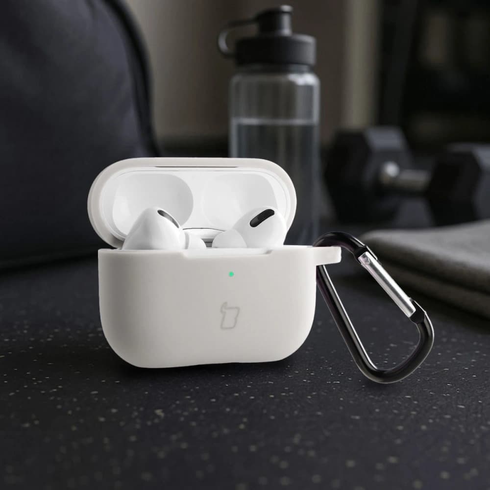 Silikonowe etui z karabińczykiem Bizon Case Headphone Silicone do Apple AirPods Pro 2 białe - 4