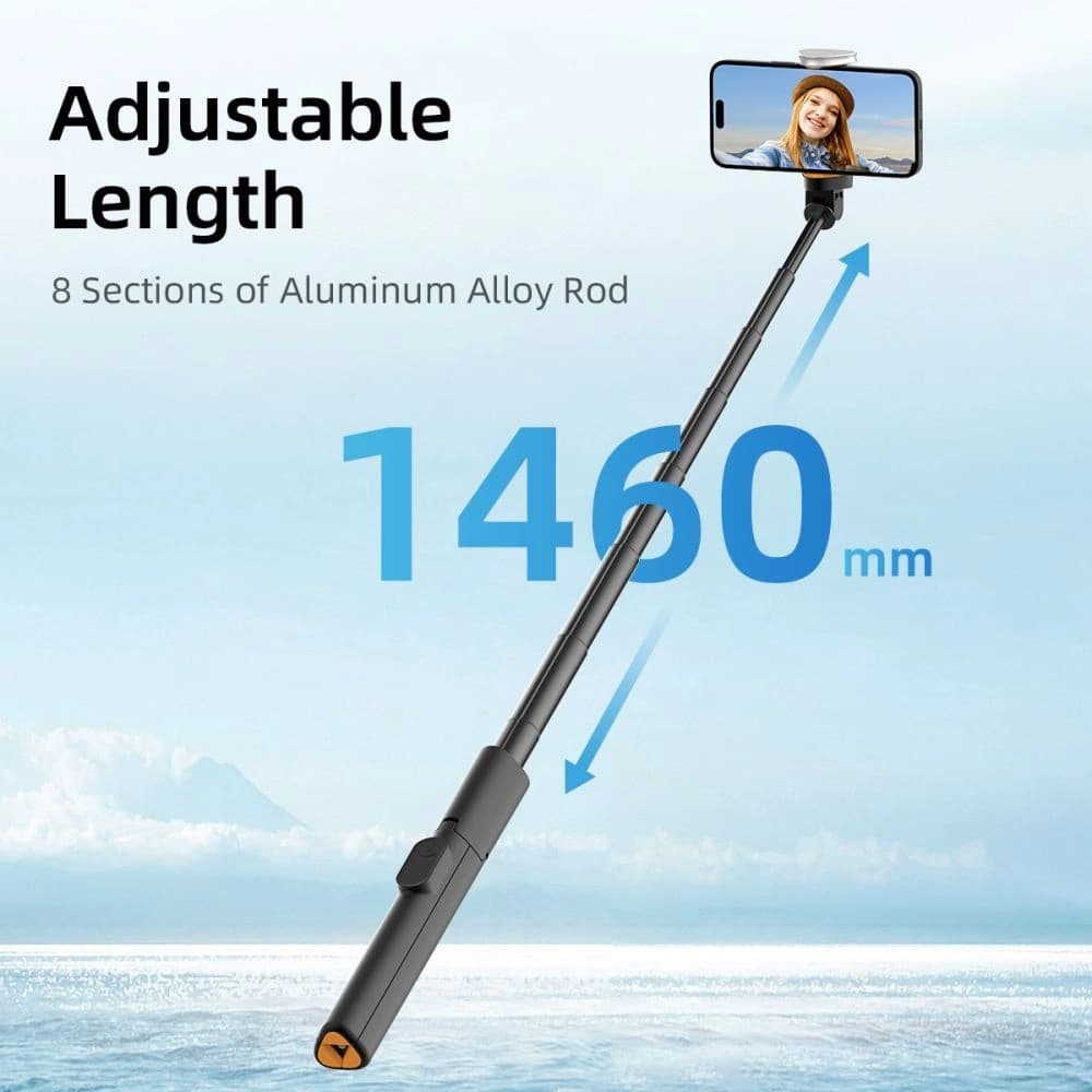 Tech-Protect L09S Bluetooth Selfie-Stick Stativ Schwarz - 6