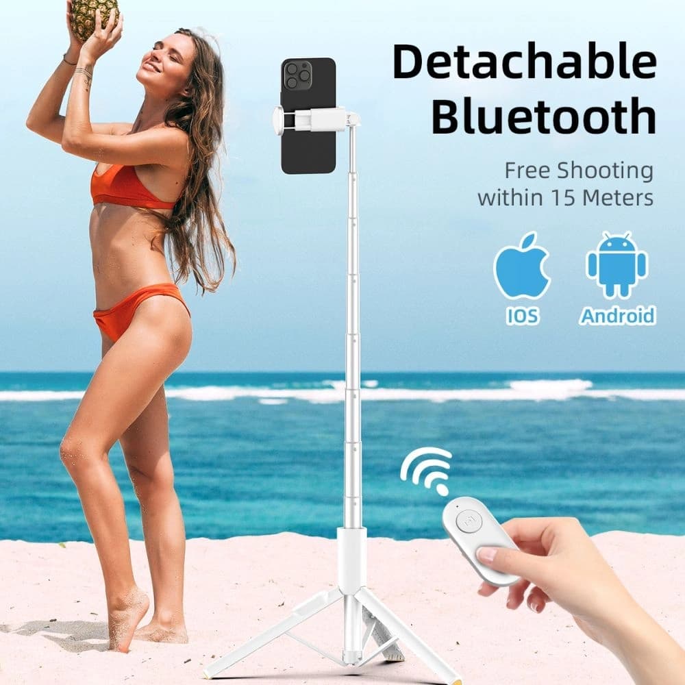 Tech-Protect L09S Bluetooth Selfie Stick Tripod White - 9