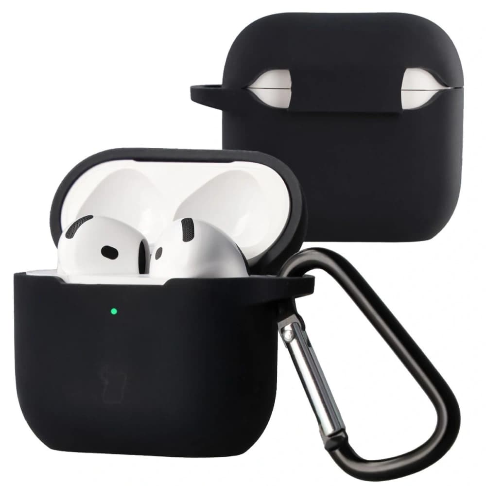 Bizon Case Kopfhörer Silikon Apple AirPods 4 schwarz - 1