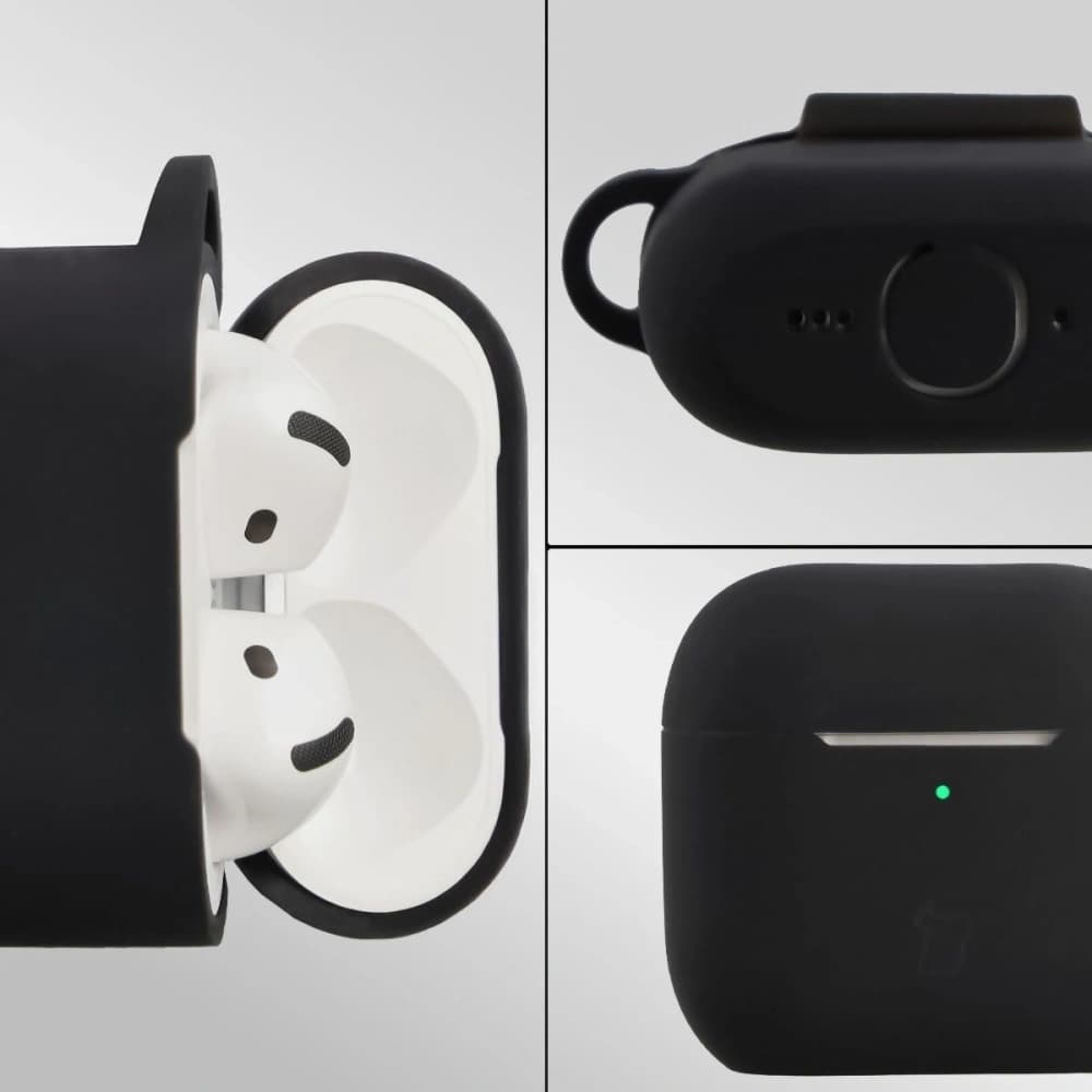 Bizon Case Kopfhörer Silikon Apple AirPods 4 schwarz - 3