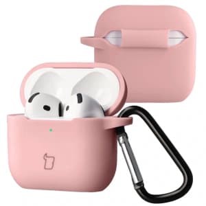 Bizon Case Kopfhörer Silikon Apple AirPods 4 hellrosa