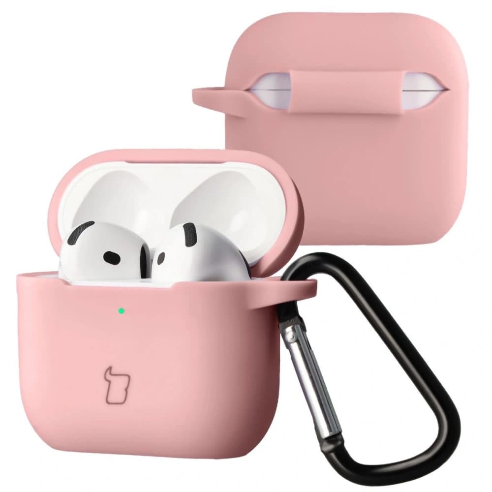 Bizon Case Kopfhörer Silikon Apple AirPods 4 hellrosa - 1