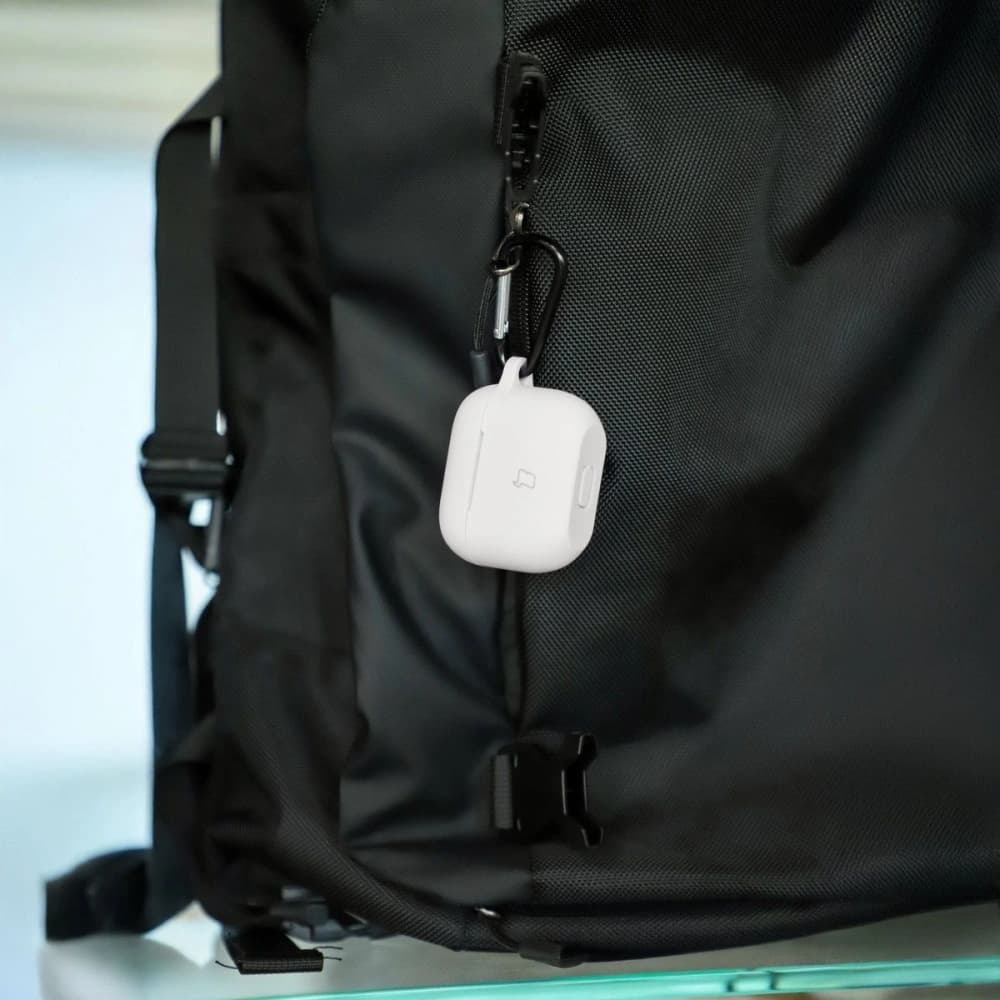 Bizon Case Kopfhörer Silikon Apple AirPods 4 weiß - 5