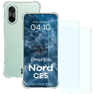 Bizon Case Clear Pack case + 2x tempered glass OnePlus Nord CE5 5G