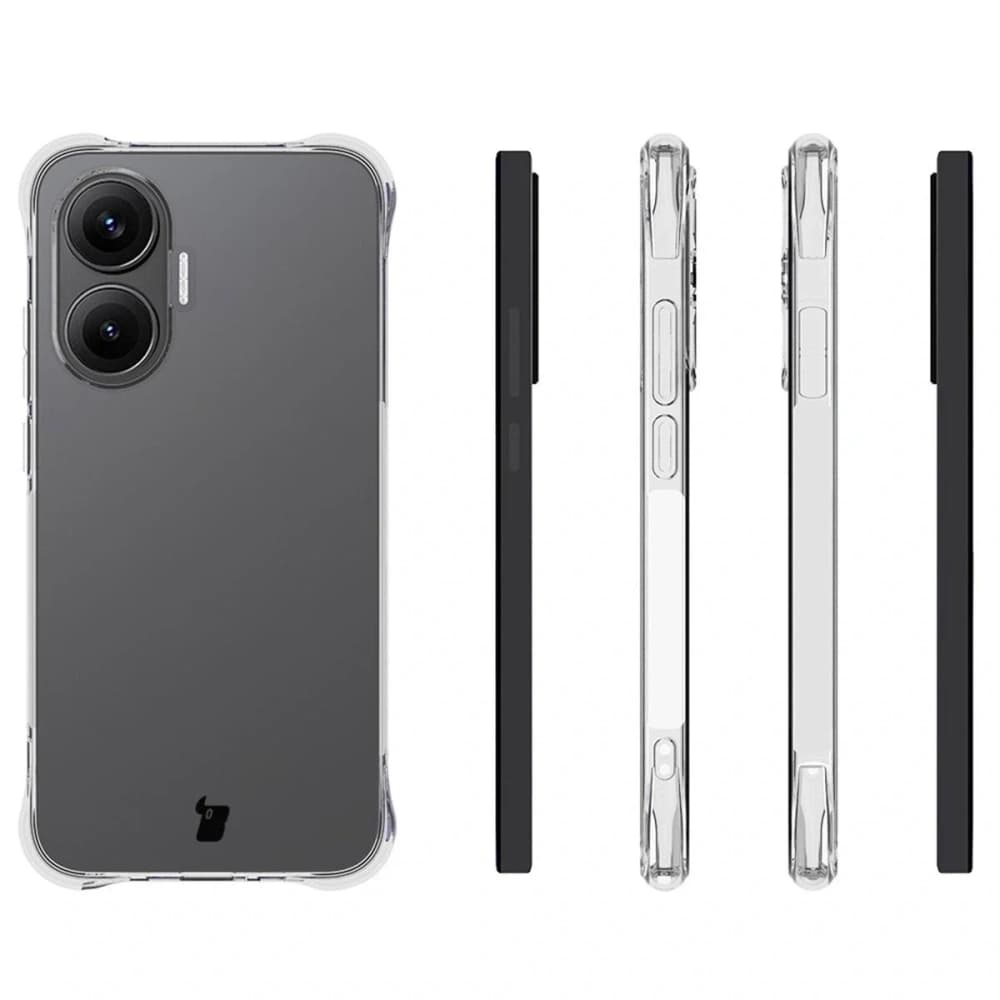 Bizon Case Clear Pack Hülle + 2x gehärtetes Glas für Xiaomi POCO F7 - 4