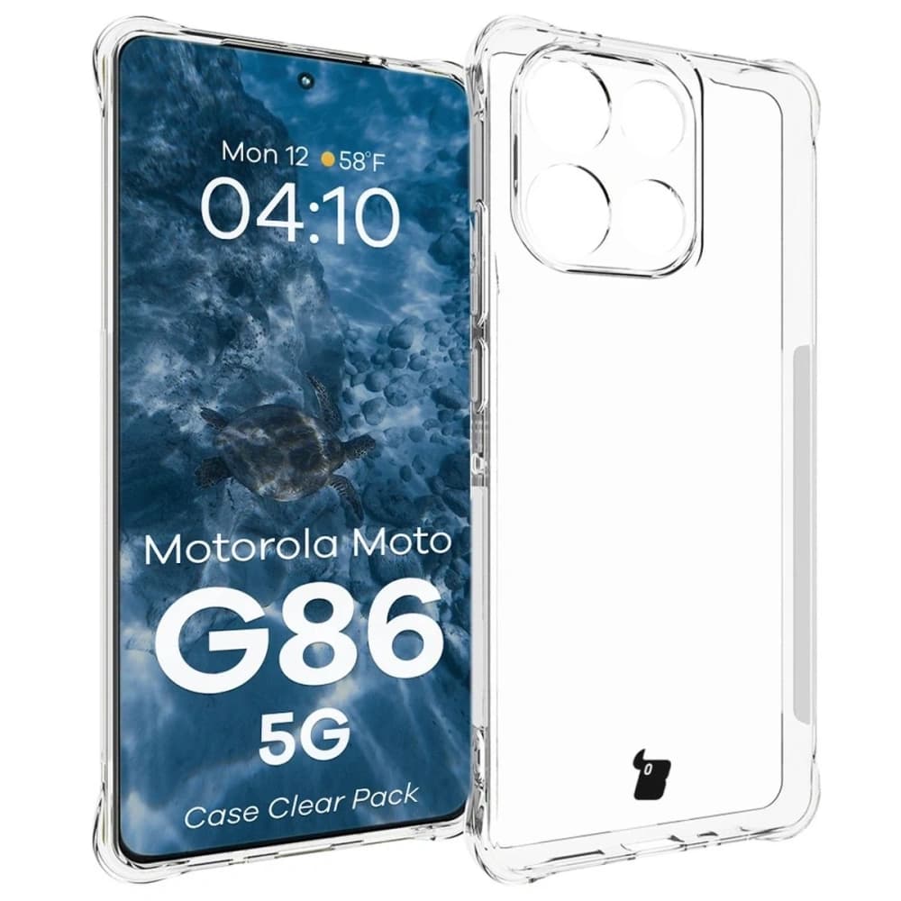 Bizon Case Clear Pack case + 2x screen film Motorola Moto G86 5G - 3