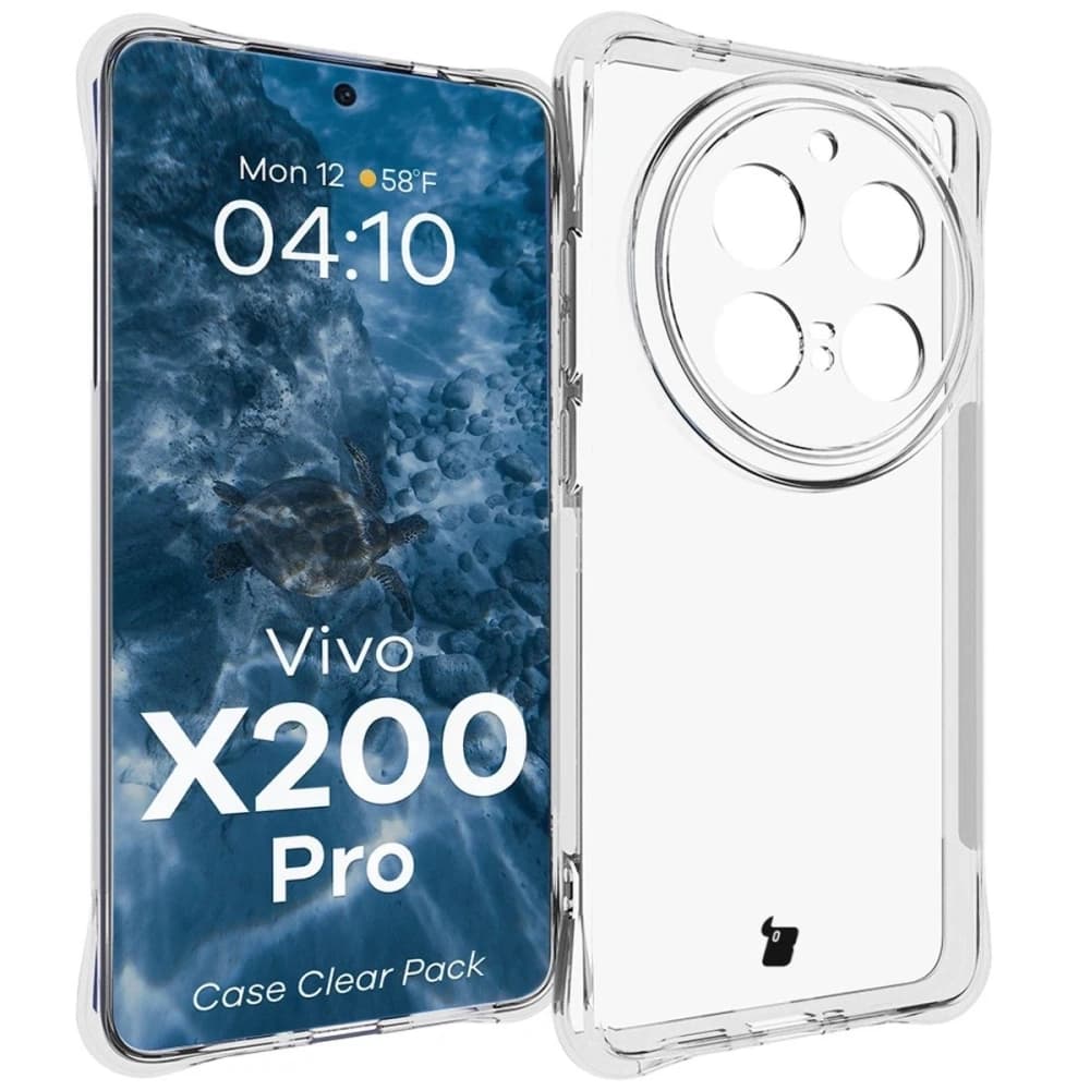Bizon Case Clear Pack case + 2x screen film Vivo X200 Pro - 3