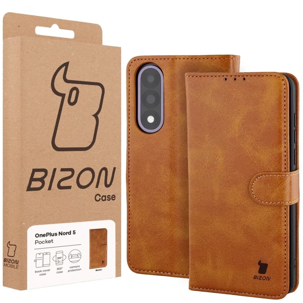 Bizon Case Pocket OnePlus Nord 5 brown - 6
