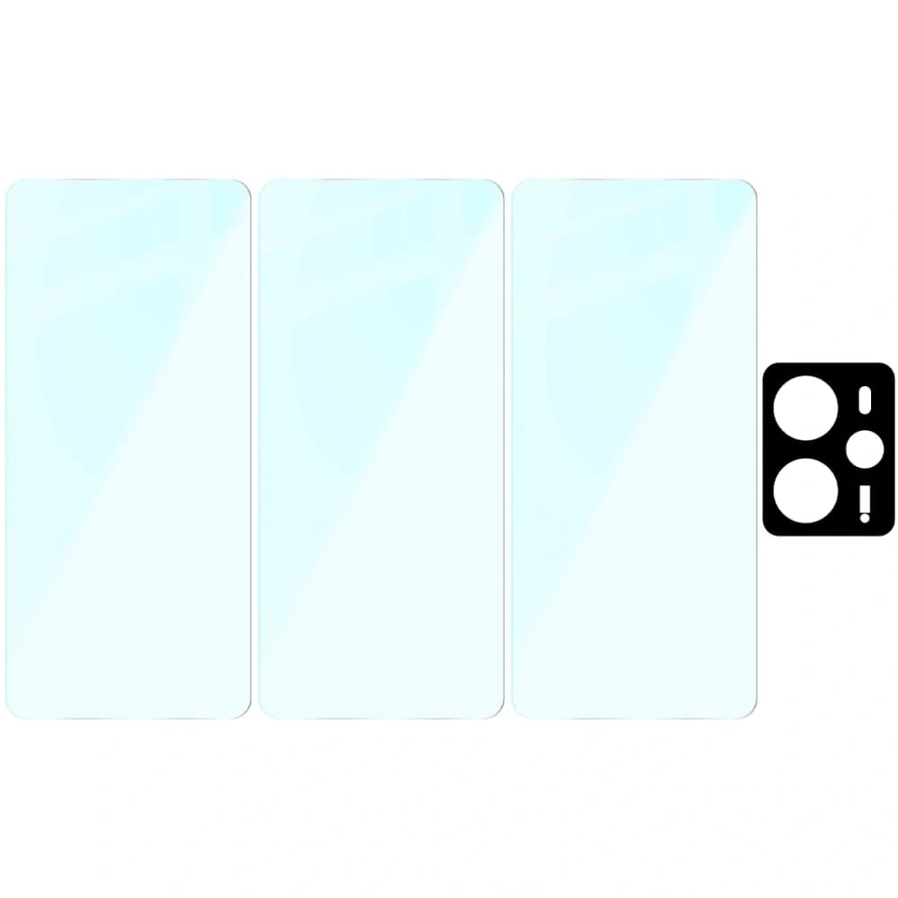 BIZON Clear 3x screen glass + camera glass Realme 14 5G / 14T 5G - 6