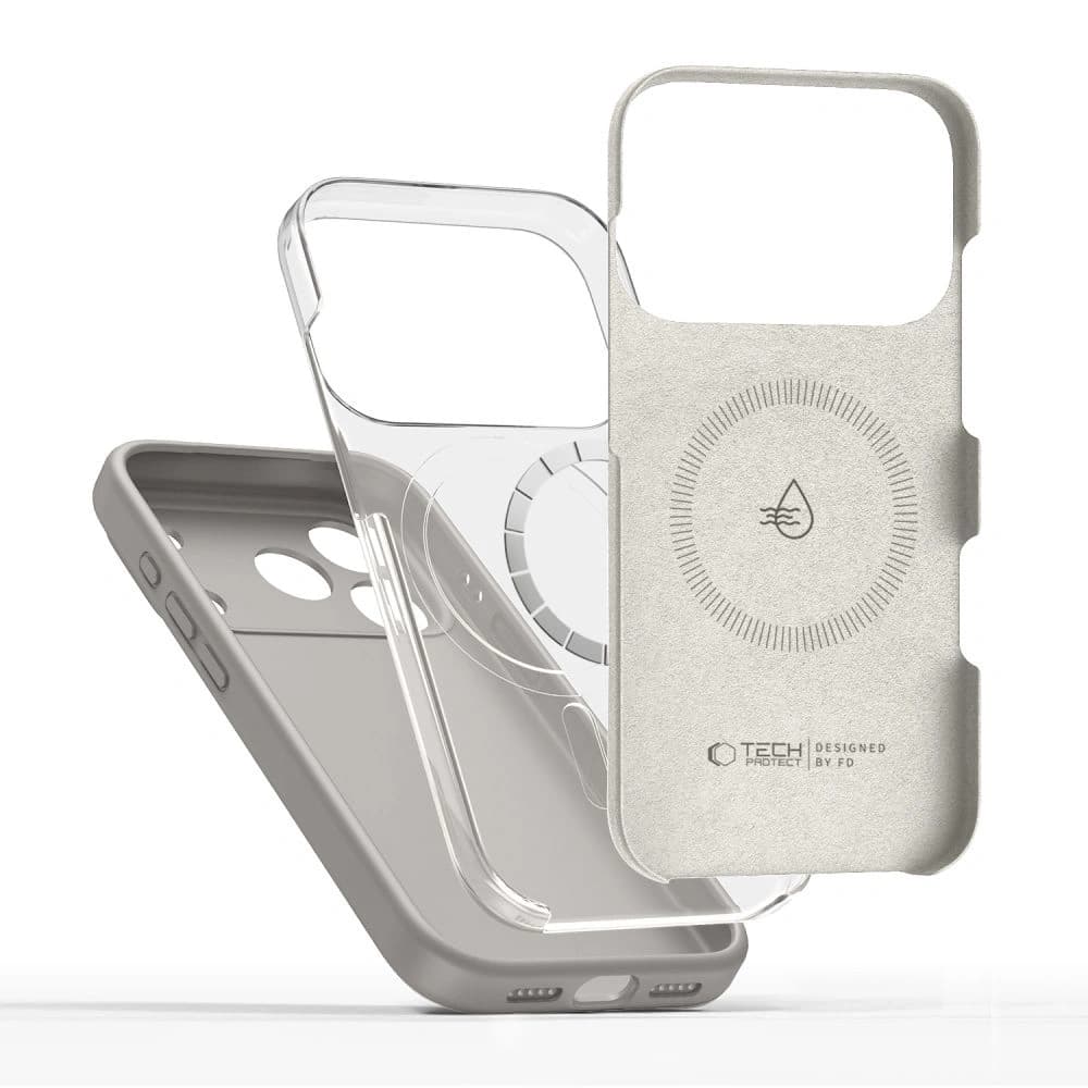Tech-Protect Silikon MagSafe Apple iPhone 17 Pro Stein Grau - 2