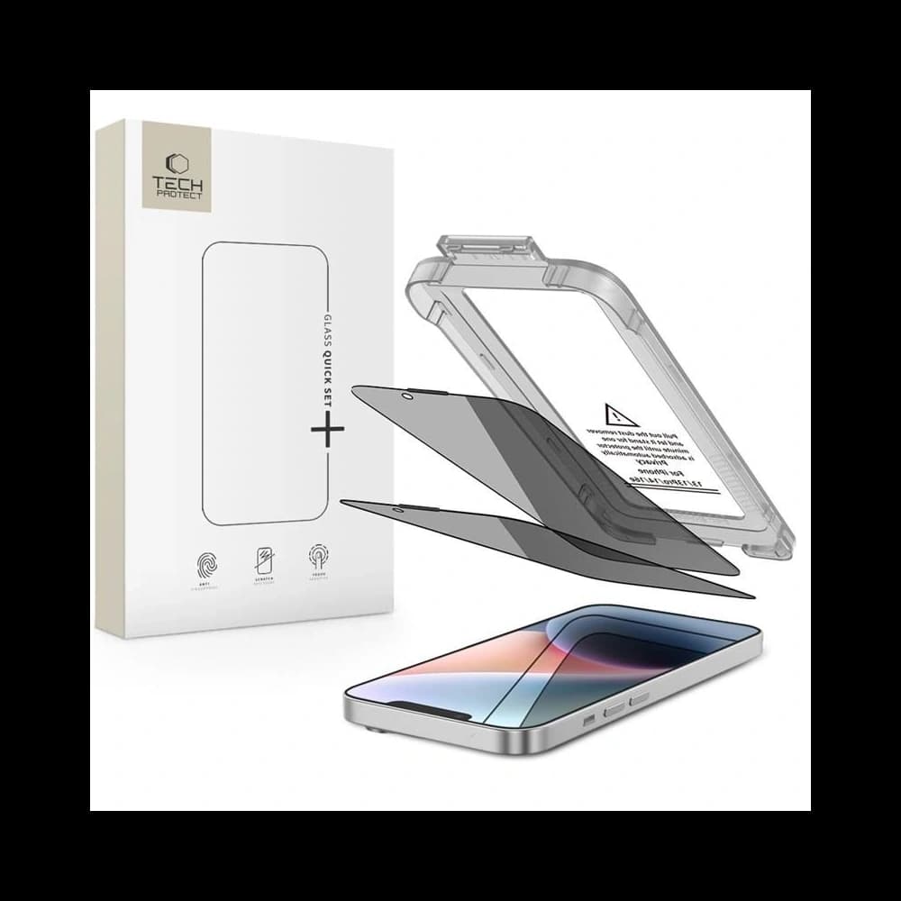 Tech-Protect Quick Set Spy+ Apple iPhone 13 / 13 Pro / 14 / 16e Datenschutz [2 PACK] - 1
