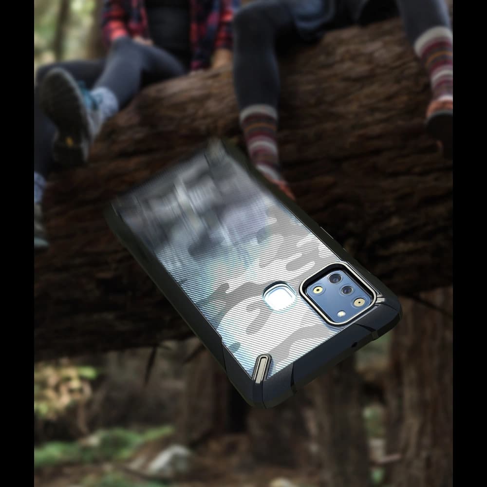 Ringke Samsung Tasche Fusion-X Galaxy A21s Camo (Moro) Schwarz - 9