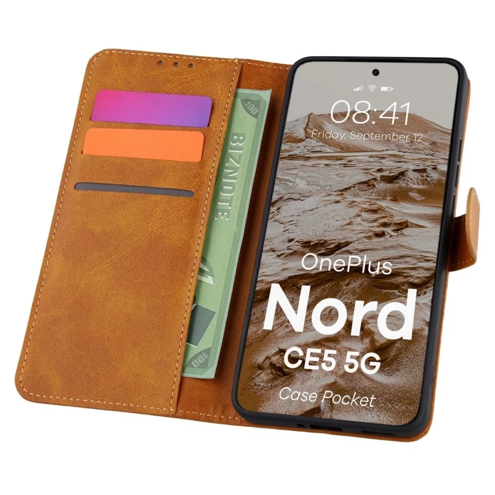 Bizon Case Pocket OnePlus Nord CE5 5G brown - 1